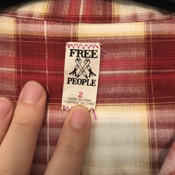 plaid free people tunic - Picture 4 of 4